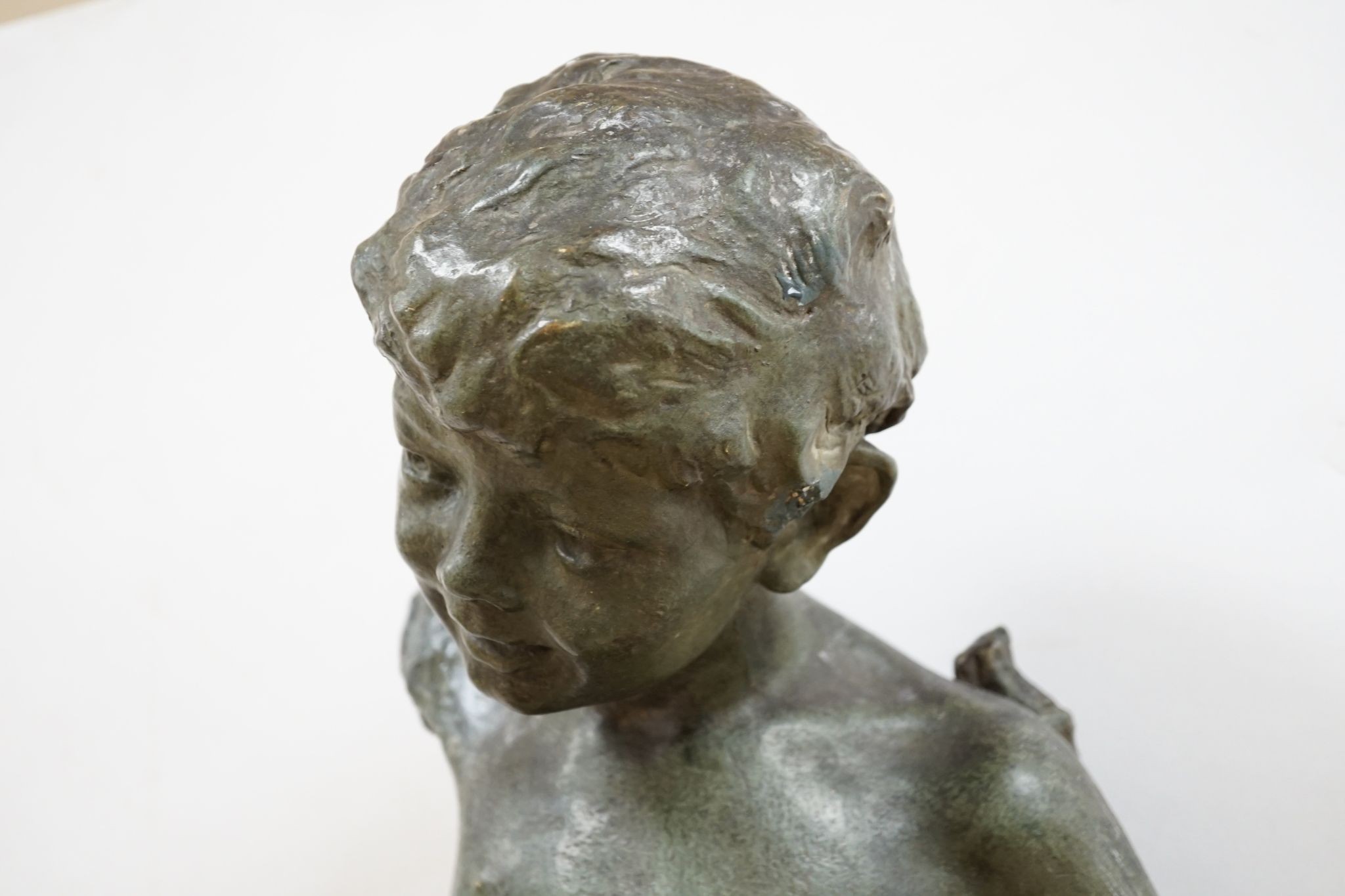 Margaret Wrightson (1877–1976), large bronze-finished plaster statuette, 84cm